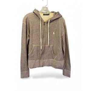 Polo Ralph Lauren Women's Zip-Up Hoodie - Gray Fleece - SZ M